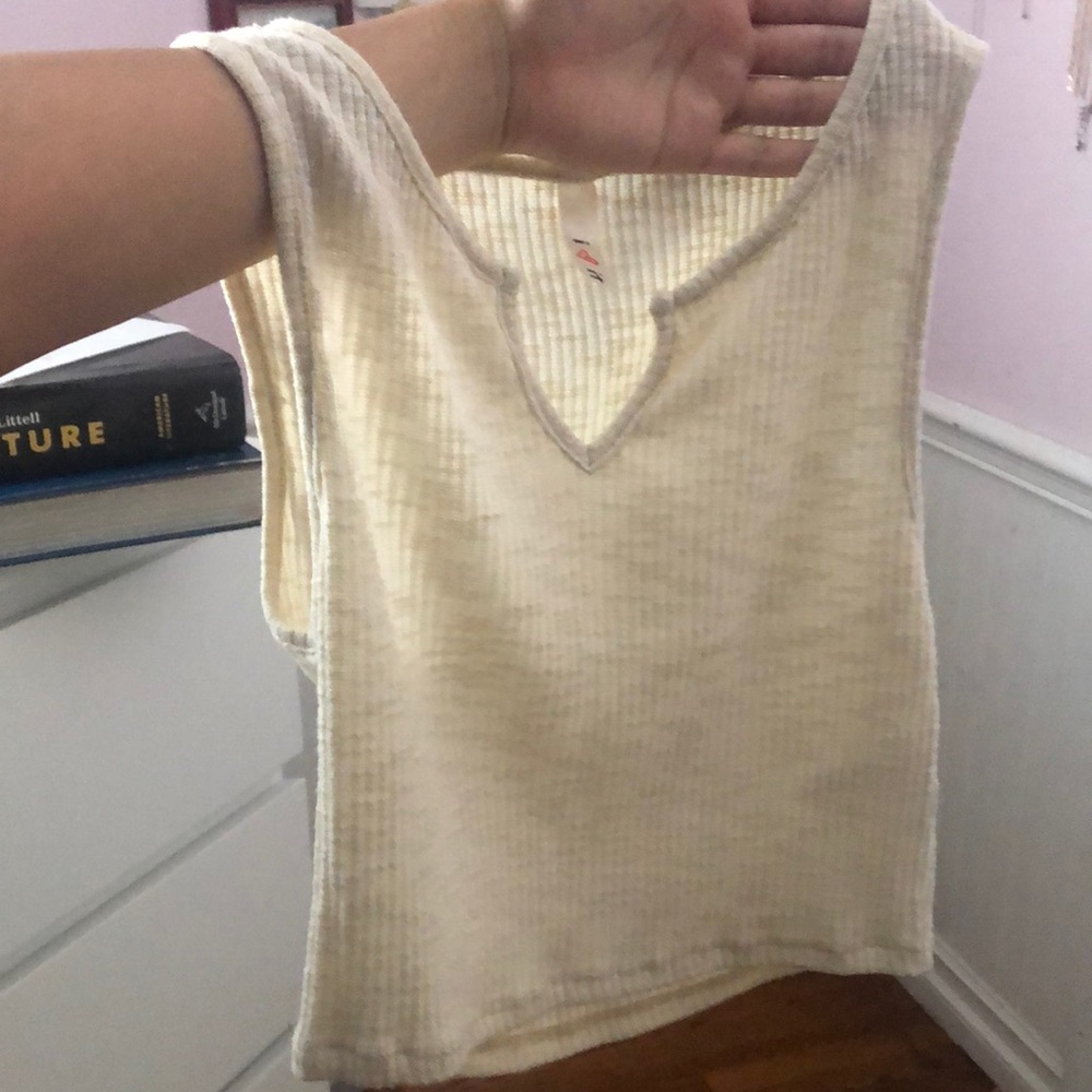 cream white top